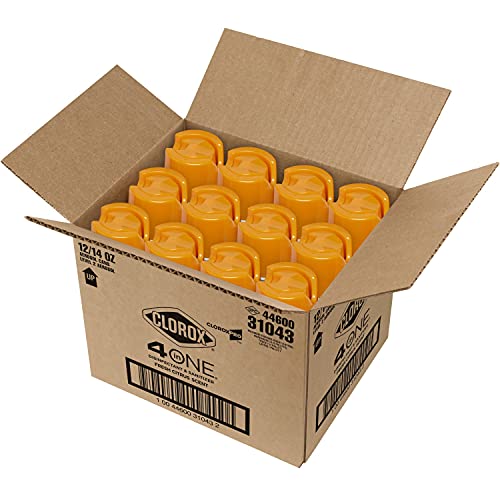CloroxPro 4 in One Disinfecting Cleaner, Industrial Cleaning, 14 Ounce Spray Can, (12 Pack)