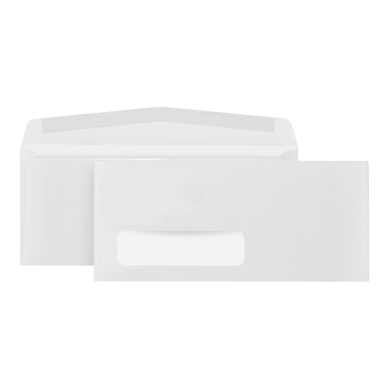[500 Pack] #10 Left Single Window Envelopes - 500 Count - Size 4 1/8 x 9 1/2