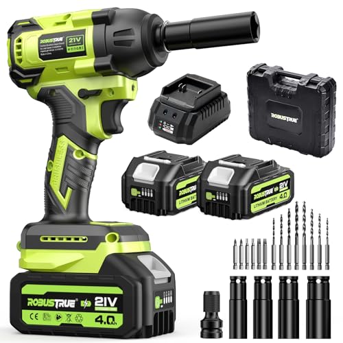 Robustrue Cordless Impact Wrench, Brushless 1/2 inch Impact Wrench