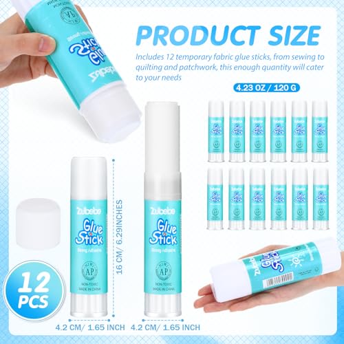12 Pcs Large  Washable  Glue Stick (4.23 Oz)