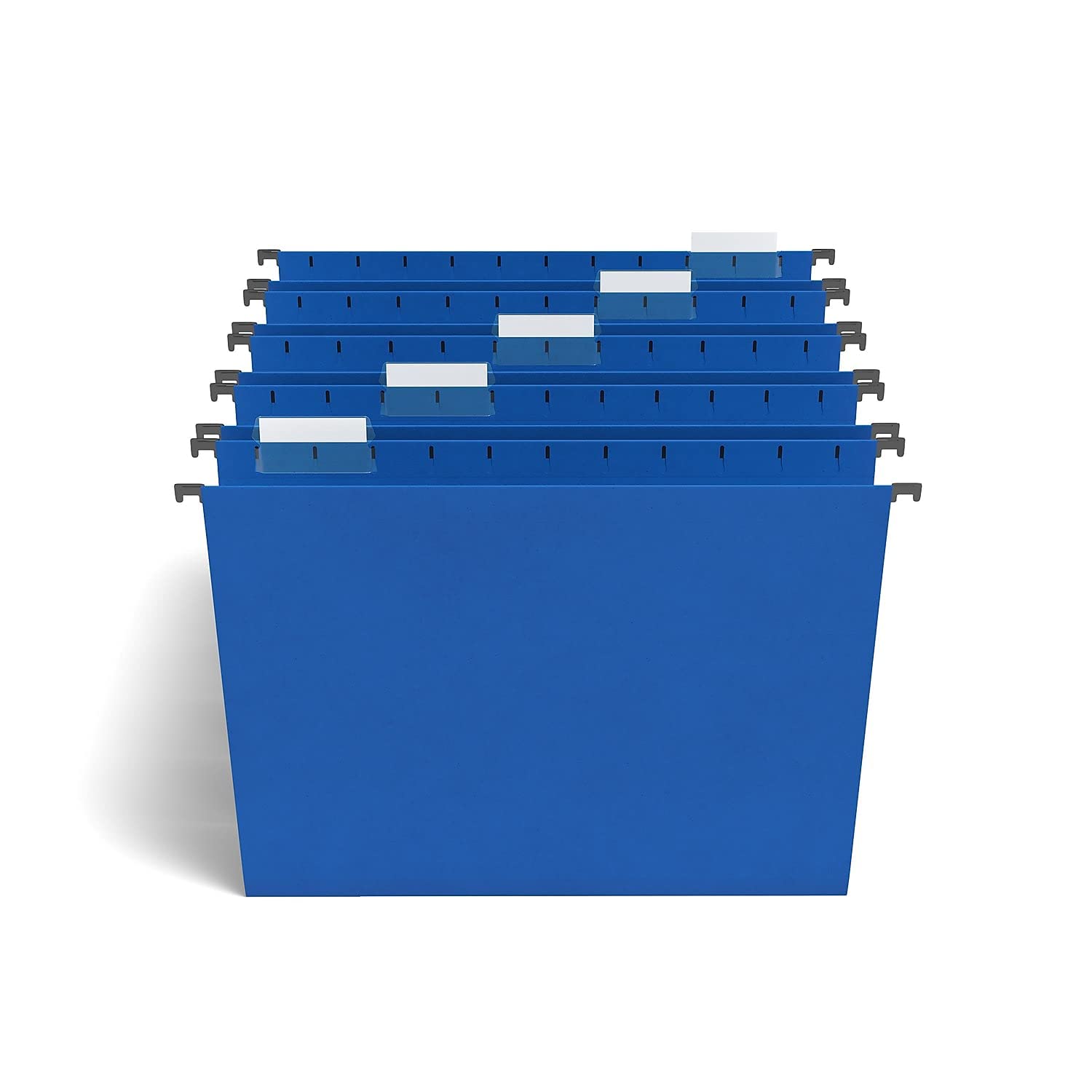 [25 Pack] Staples 163501 Hanging File Folders 5-Tab Letter Size Blue 25/Box (163501)