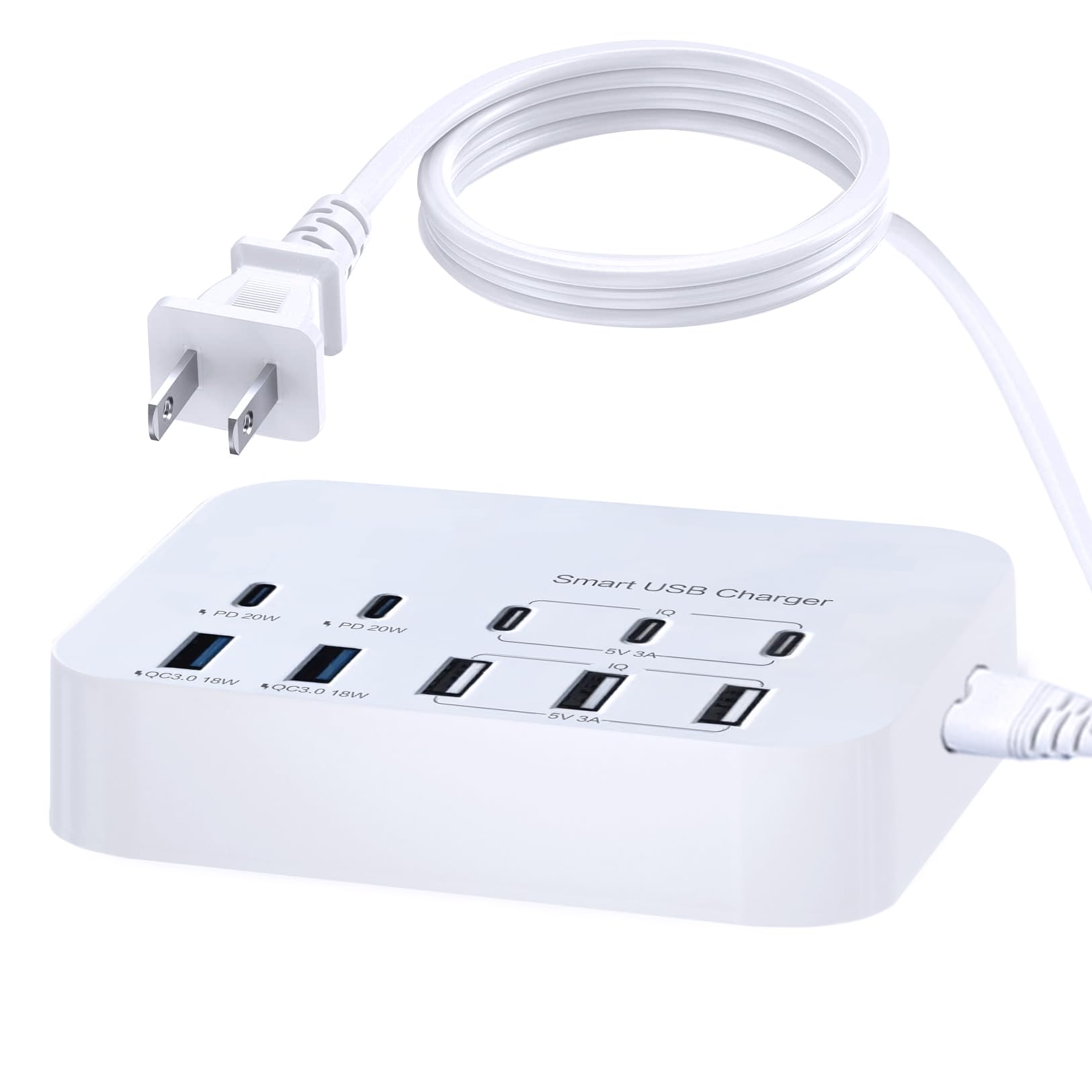 USB C Charging Station, 106W Quick USB C Charger Charging Hub 10 PowerPort