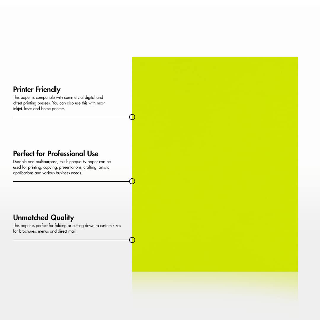 LUXPaper 8.5" x 11" Paper | Letter Size | Wasabi Green | 80lb. Text | 50 Qty