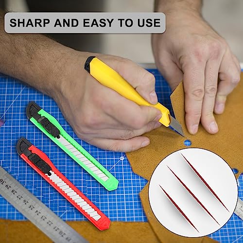 300 Pcs Box Cutters Retractable Utility Knife 9mm Wide Blade Cutter