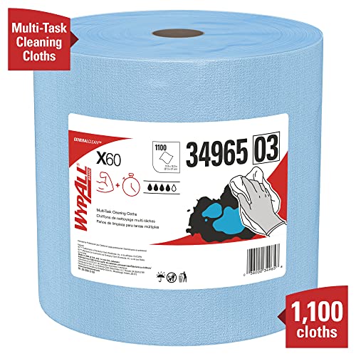 [1 Roll] Multi-Task Cleaning Cloths, Jumbo Roll, Blue, 1,100 Sheets / Roll