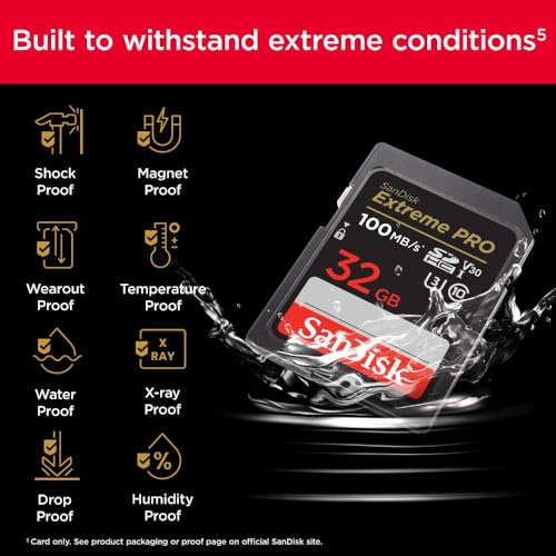 [32 / 64 / 128 / 256 / 512GB / 1TB] Extreme PRO SDHC UHS-I Memory Card - C10, U3, V30, 4K UHD, SD Card