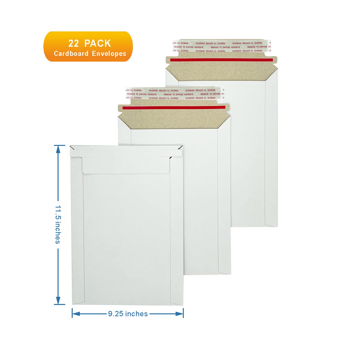 [22 Pack] Burasari 22Pack White Rigid Mailers 9.25x11. 5 Inches