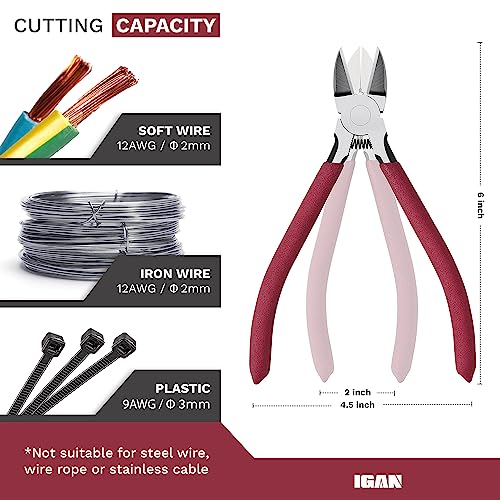 P6 6-inch Ultra Sharp & Powerful Side Cutter Clippers with Longer Flush Cutting Edge