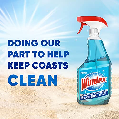 Windex Glass and Window Cleaner Spray Bottle Original Blue - 23 Fl Oz / 32 Fl Oz