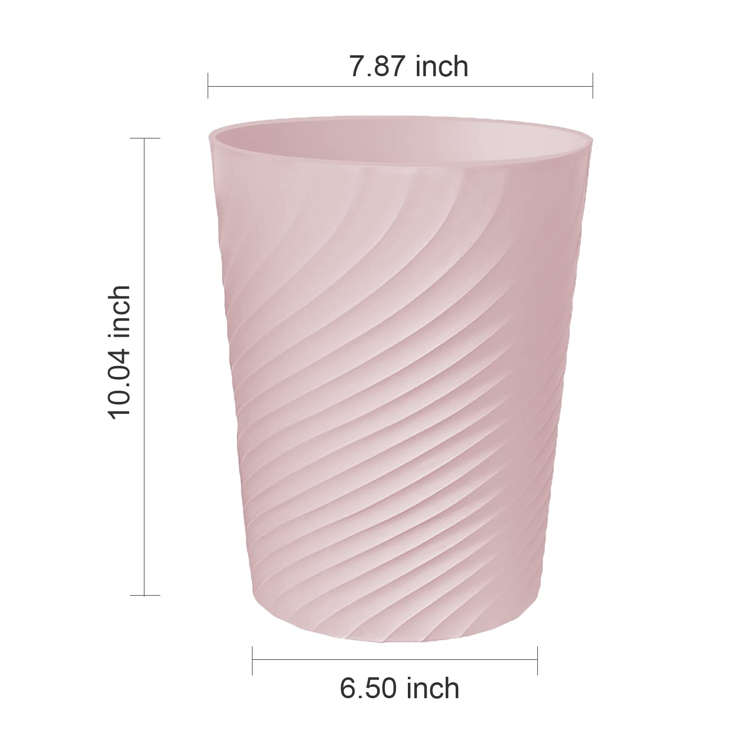 1.8 Gallon Small Trash Can Wastebasket Recycling Bin Slim Profile