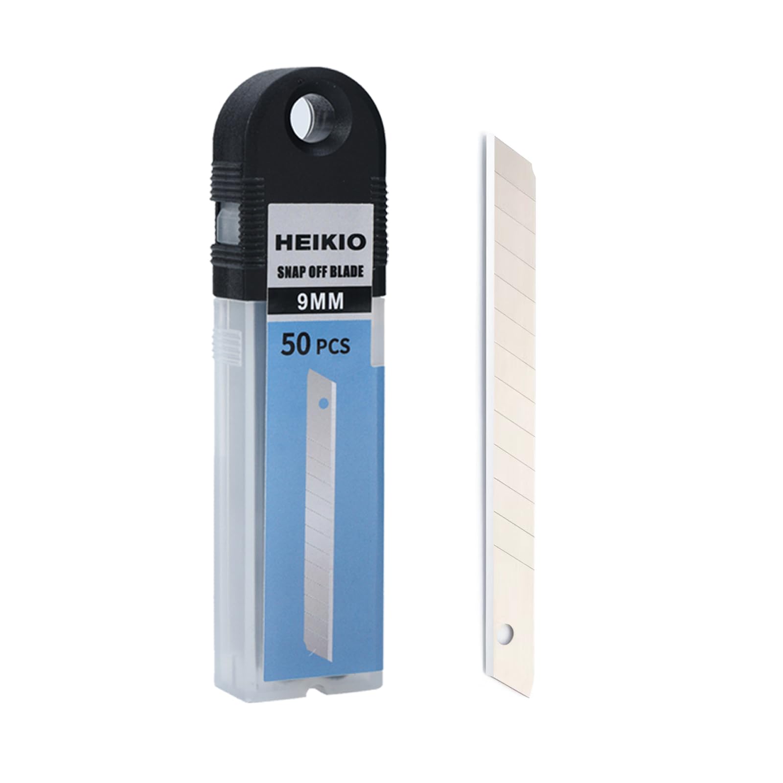 [50 Pack] 9mm Snap-off Blades, 60 Degree Cutting Angle, Replacement Blades