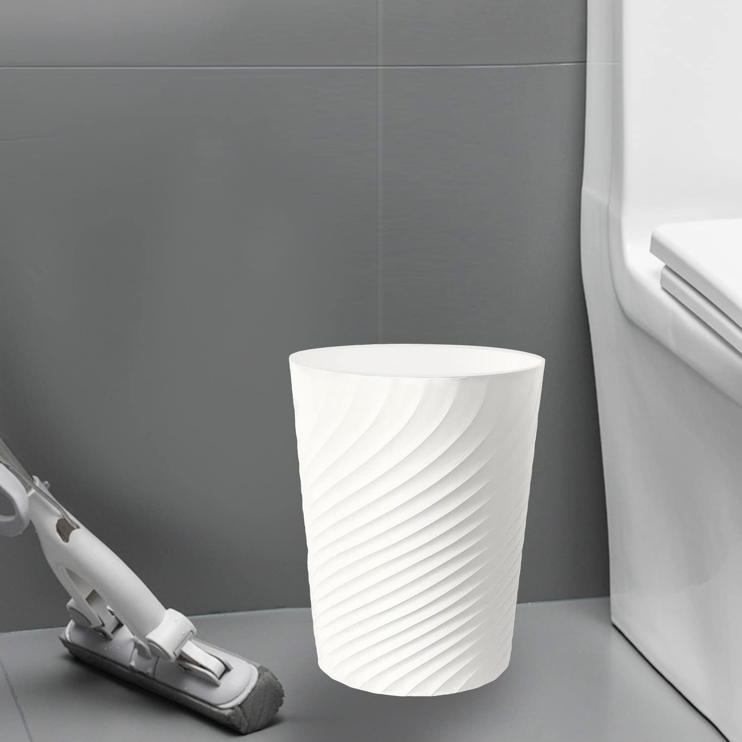 1.8 Gallon Small Trash Can Wastebasket Recycling Bin Slim Profile