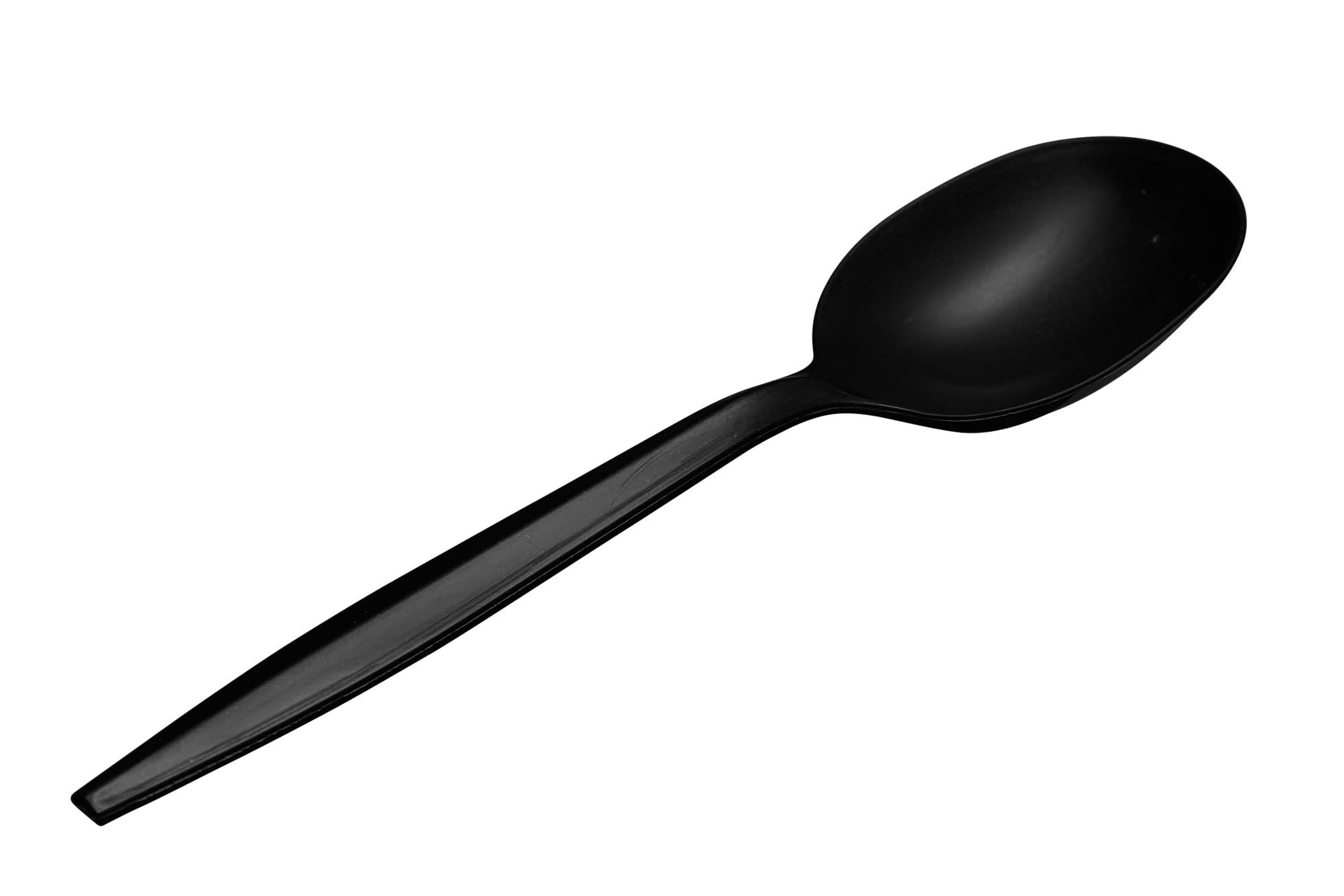 [1000 PCS] Plastic Disposable Soup Spoons Bulk, Black & White