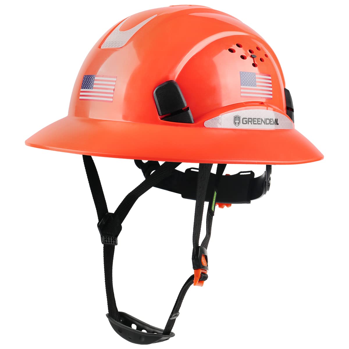 [1 Pack] Full Brim Hard Hat Vented Construction Safety Helmet OSHA Approved