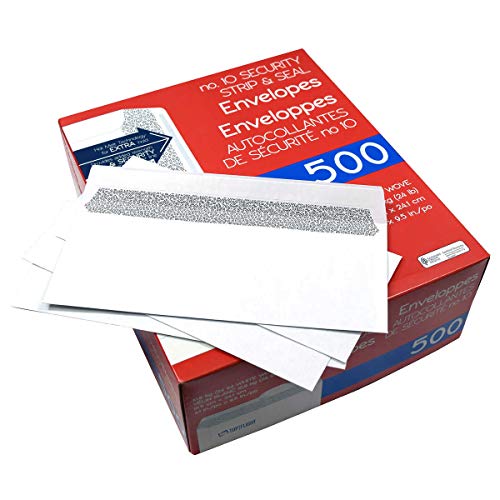 [500 Pack] Top Flight PSTF10NWT #10 Envelopes, 24 lb
