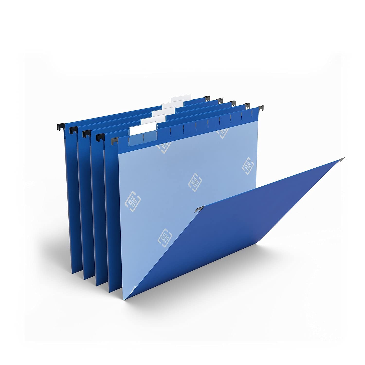 [25 Pack] Staples 163501 Hanging File Folders 5-Tab Letter Size Blue 25/Box (163501)