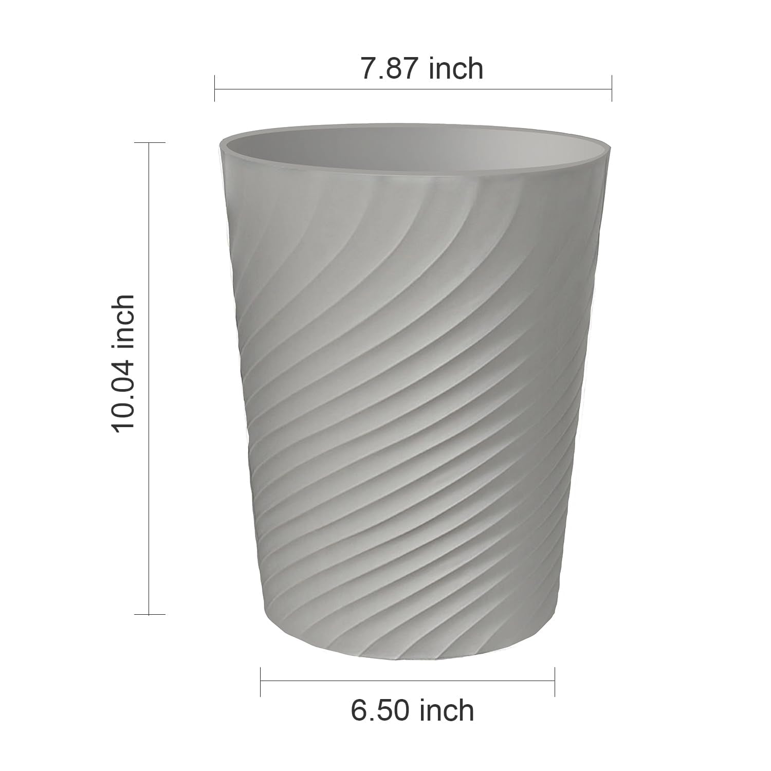 1.8 Gallon Small Trash Can Wastebasket Recycling Bin Slim Profile