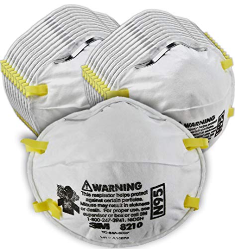 [20 PCS] 3M Personal Protective Equipment Particulate Respirator 8210, N95