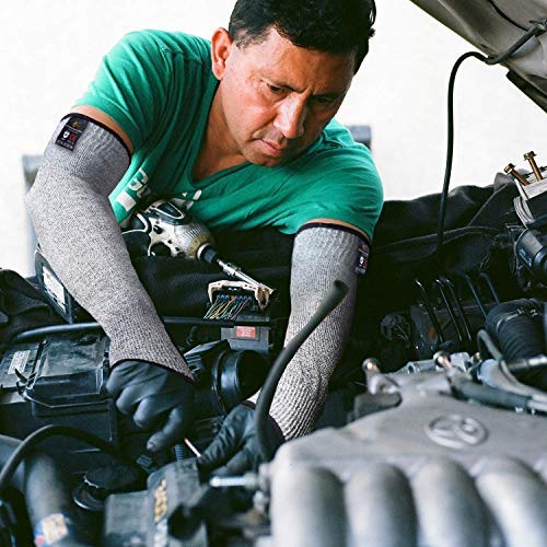 [1 Pair] Cut Resistant Sleeves for Work Protection Safety in EN388 Level 5