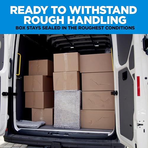 Scotch Heavy Duty Packaging Tape, 1.88 x 54.6 yd, 3" Core, Clear, 1 Roll w/Dispenser (3850-2ST)