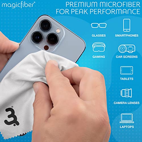 Premium Material Microfiber Cleaning Cloths on Screens & Lenses, 7x4.5 inch, 30 Pack