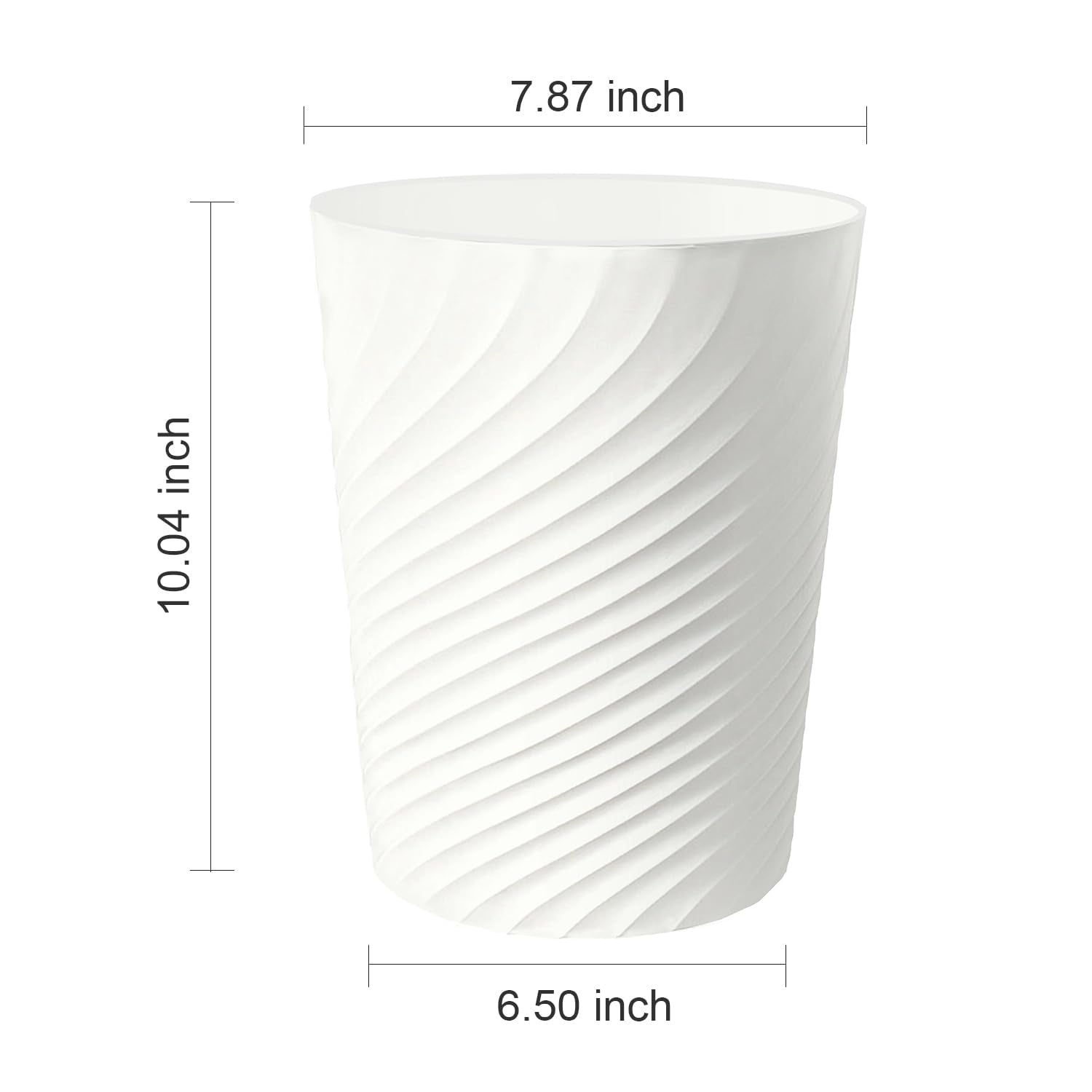 1.8 Gallon Small Trash Can Wastebasket Recycling Bin Slim Profile