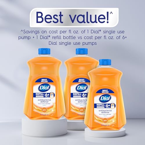 Dial Liquid Hand Soap Refill, 52 Fluid Oz (Pack of 3)