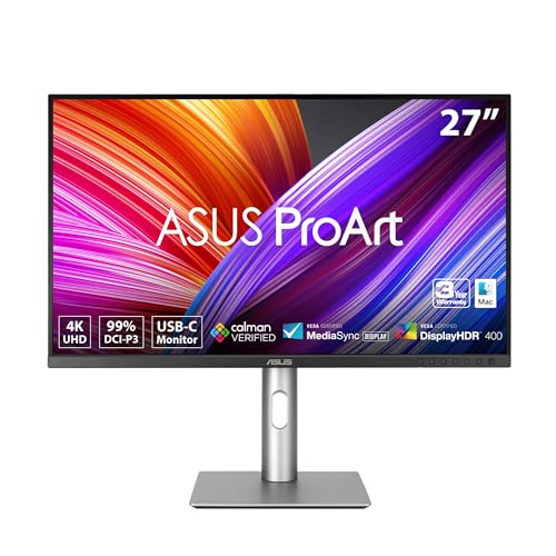 [24" / 27" Flat] ASUS ProArt Display Calman Verified, USB-C, Compatible with Laptop & Mac Monitor