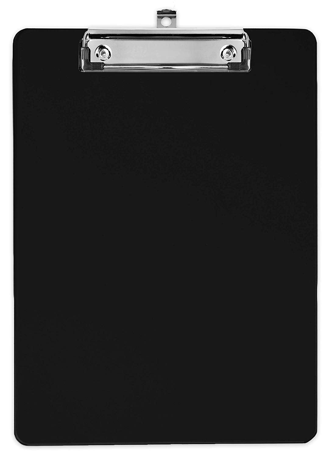 Black Plastic Clipboards (Set of 6 or 12) Multipack - 12.5x9 Inch Clipboard Holds 100 Sheets