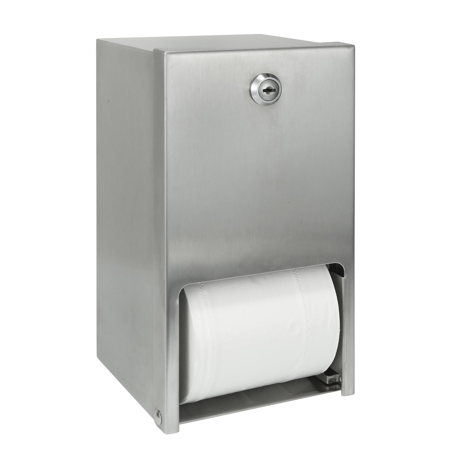 Stardrix 2 Roll Stainless Steel Commercial Toilet Paper Dispenser