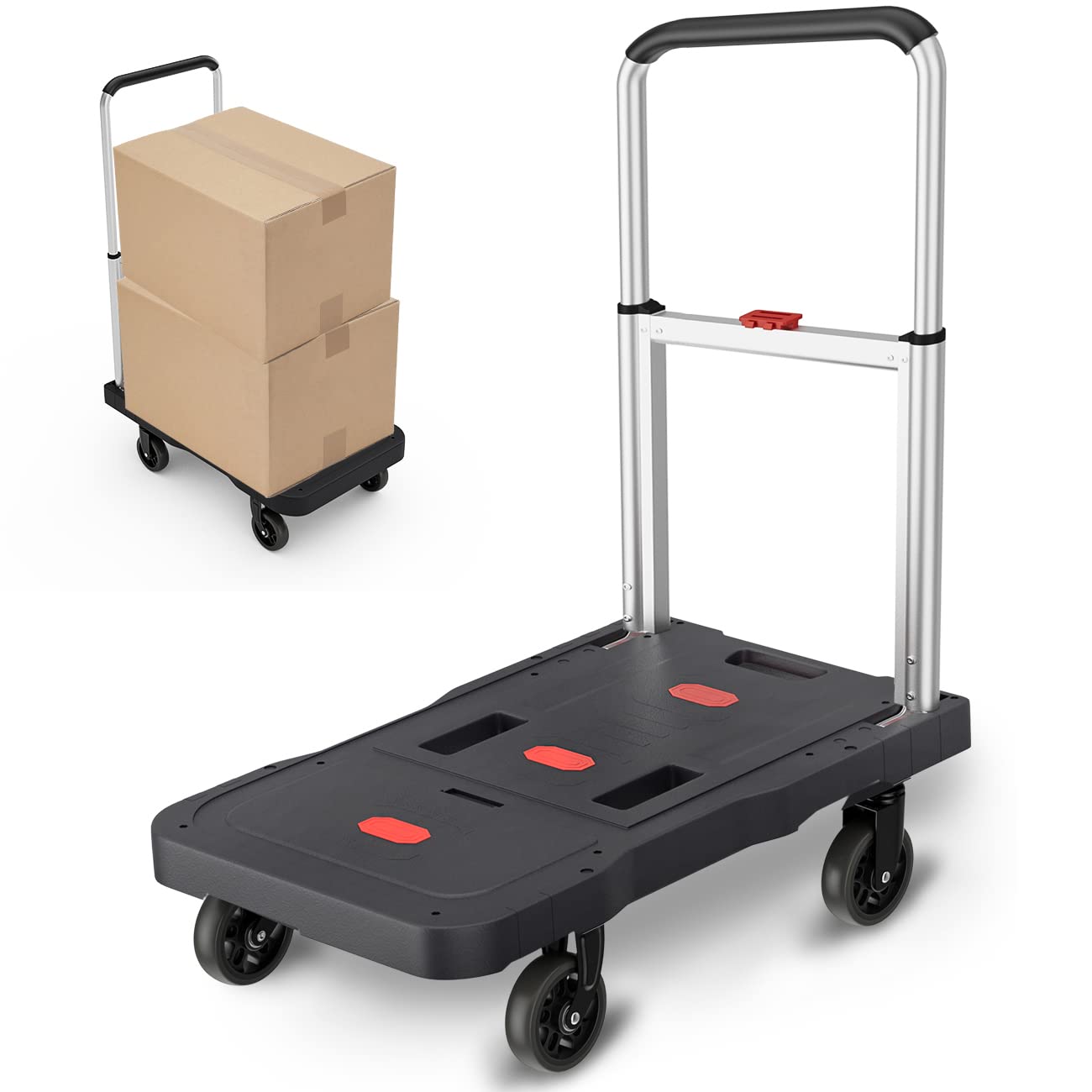 Platform Truck Foldable Push Cart Dolly 330lb Weight Capacity