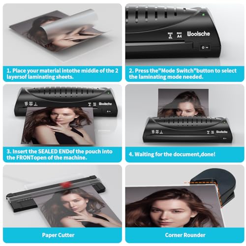 Quick Warm-Up, 4 in 1 Laminator Machine, A4/A5/A6