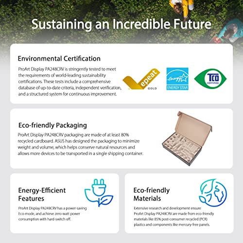 [24" / 27" Flat] ASUS ProArt Display Calman Verified, USB-C, Compatible with Laptop & Mac Monitor