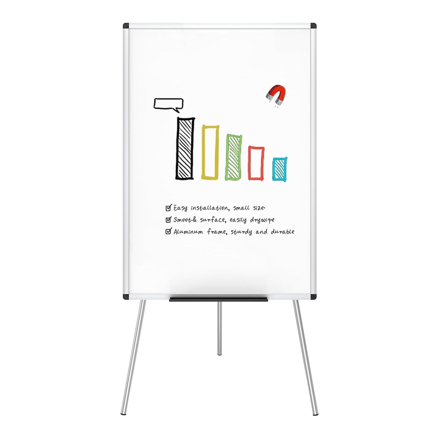 [1 PC] Magnetic Portable Easel Dry Erase Board