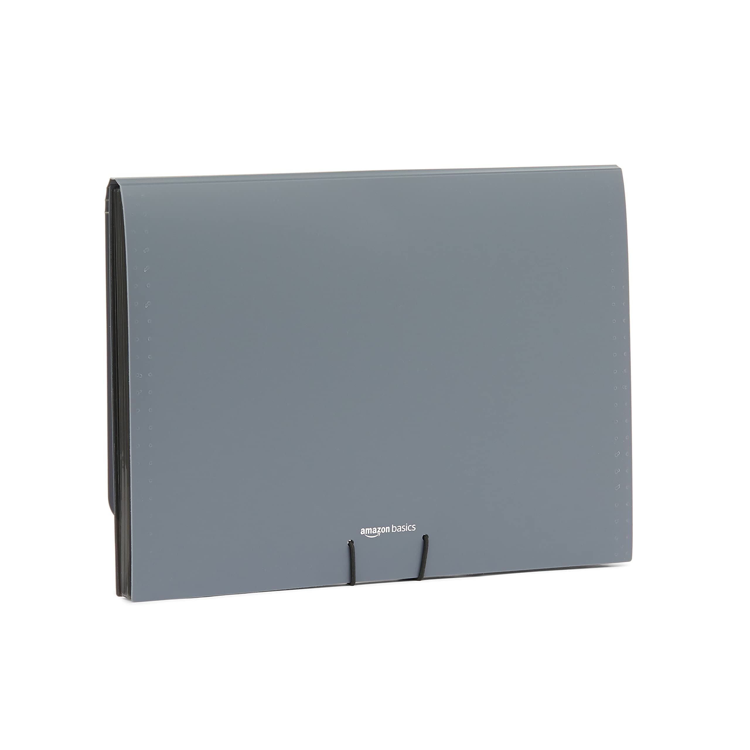 Amazon Basics Expanding Organizer File Folder, Letter Size - Black, 1 or 2 Pack