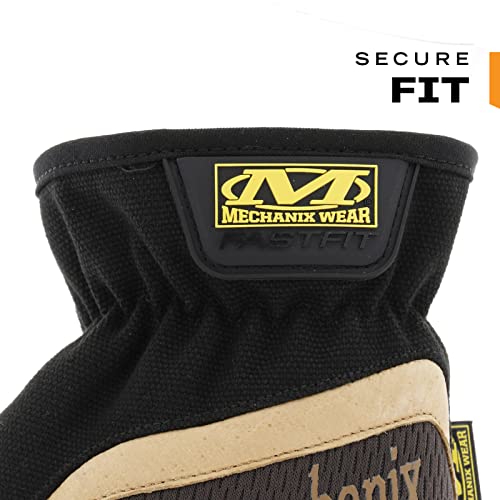 [1 Pair] Durahide Leather Work Glove with Elastic Cuff for Secure Fit