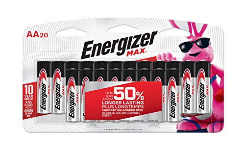 Energizer AA Batteries, Max Double A Battery Alkaline, 20 & 24 Count