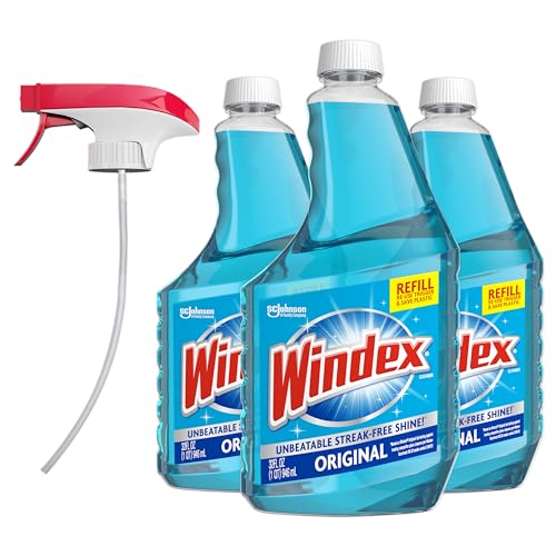 Windex Glass and Window Cleaner Spray Bottle Original Blue - 23 Fl Oz / 32 Fl Oz