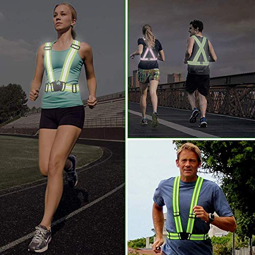 [2 Packs] Hi-Vis Adjustable Safety Sash Belts with Reflective Straps