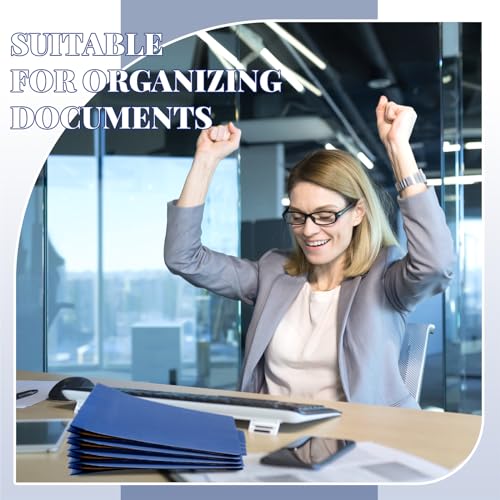 [24 Pack] 1 Divider Classification File Folder with Fastener Pressboard