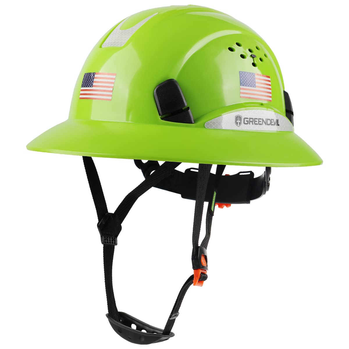 [1 Pack] Full Brim Hard Hat Vented Construction Safety Helmet OSHA Approved