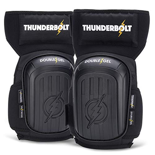 [1 Pair] Construction Gel Knee Pads with Adjustable Non-Slip Straps