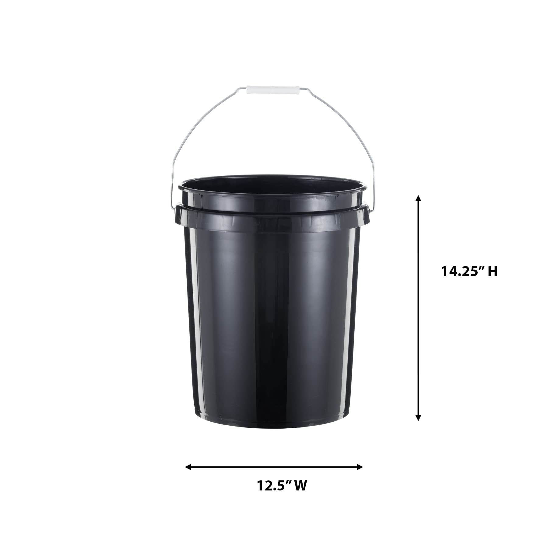 [3 Pack] 5 Gallon Bucket, Heavy Duty Plastic Bucket