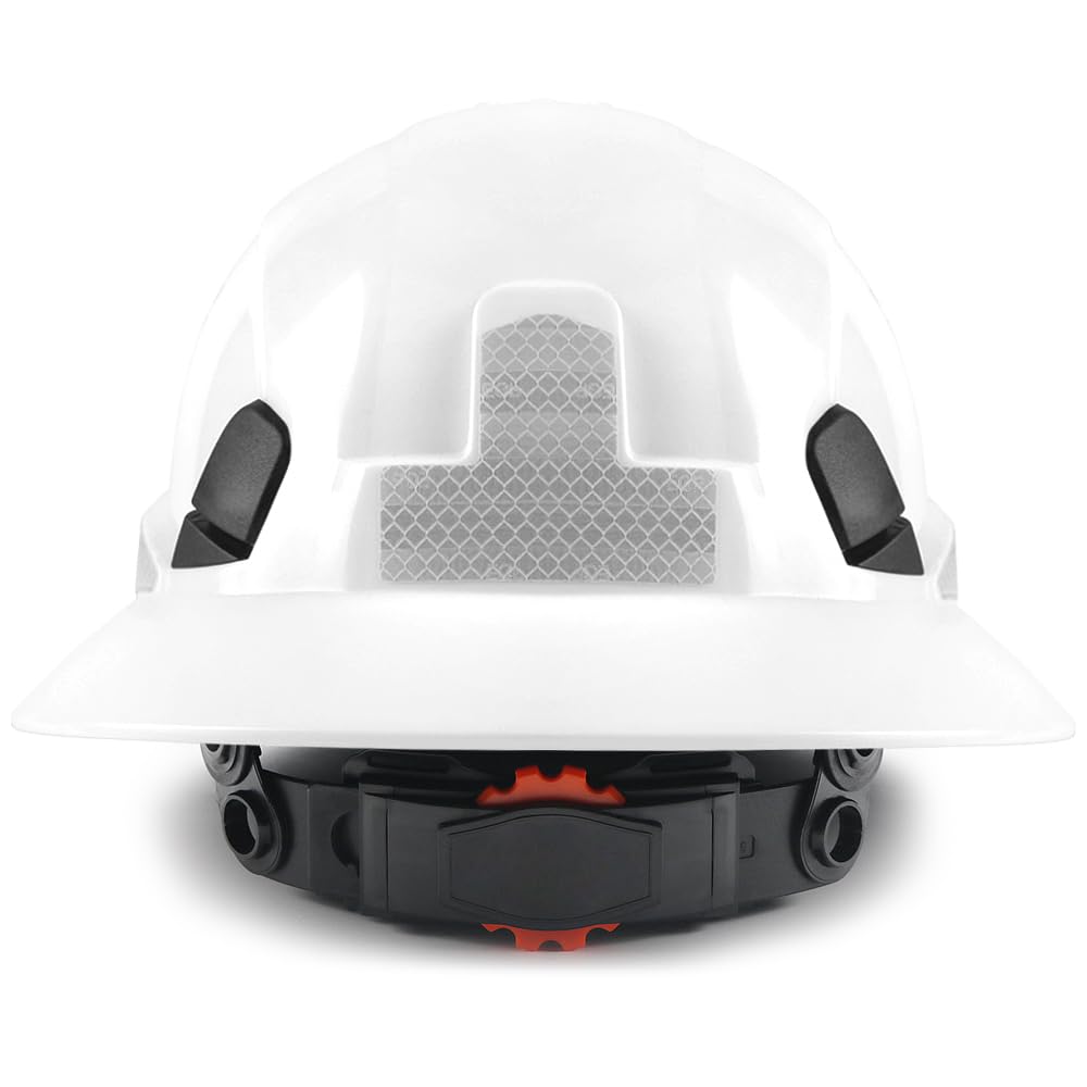 [1 Pack] Full Brim Hard Hat Vented Construction Safety Helmet OSHA Approved