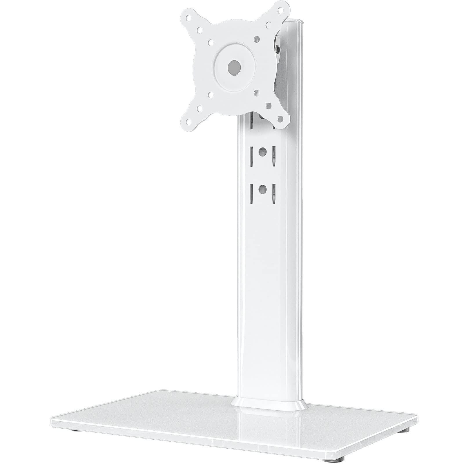 [1 PC] Single Computer Monitor Mounts, Freestanding Riser with Height Adjustable