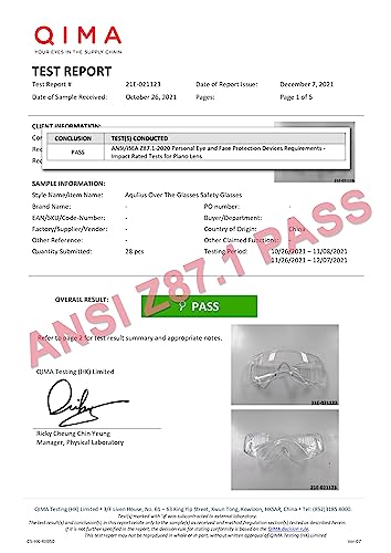 [3 / 12 / 24 PCS] Safety Glasses w/ Anti-Fog & Scratch Resistant, Crystal Clear Eye Protection