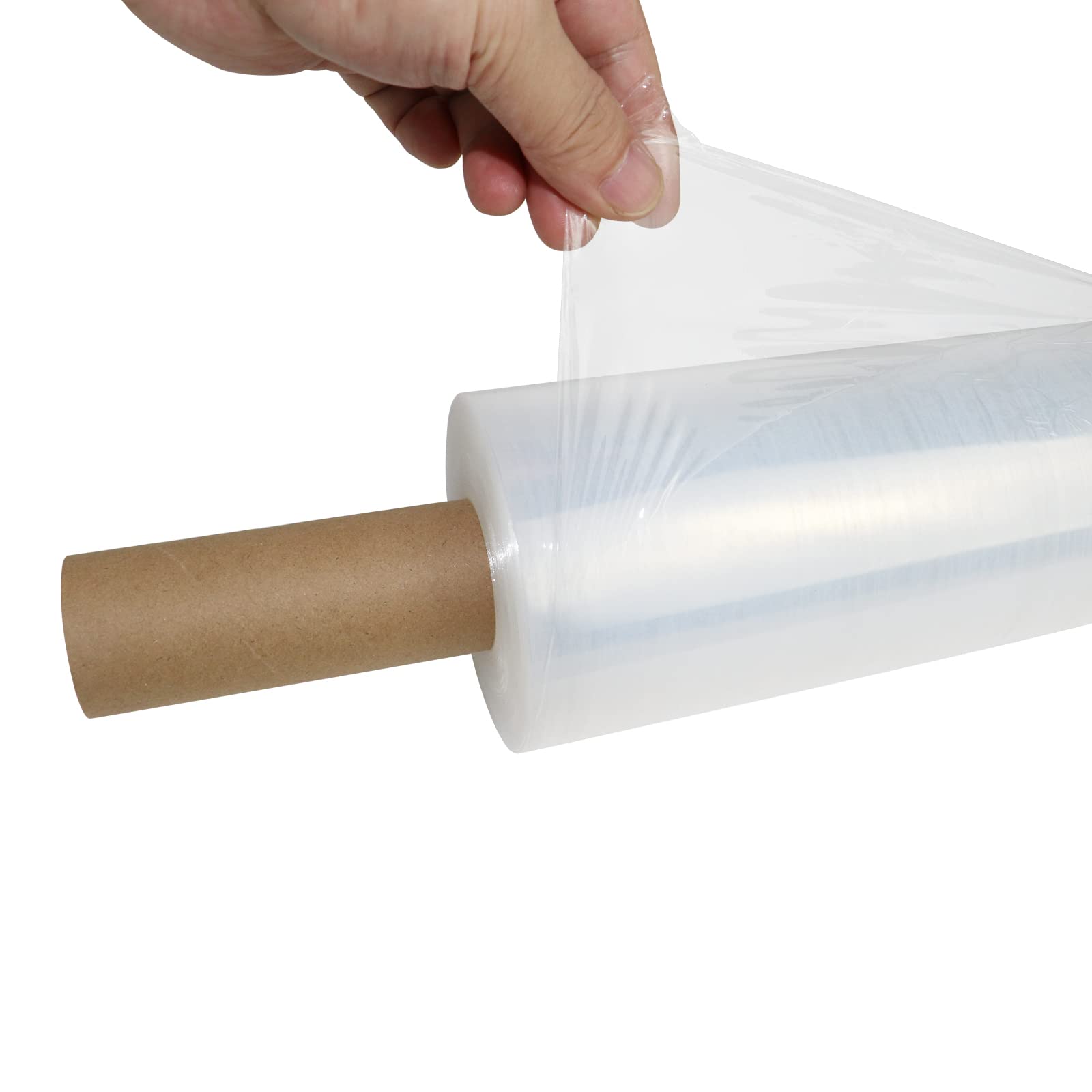 Stretch Film Wrap - Industrial Clear Plastic Stretch Wrap 1000 Feet 80 Gauge 4 Packs with Handle