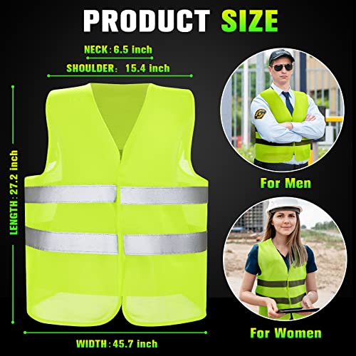 [15 / 30 / 40 / 50 /80 Packs] High Visibility Safety Vest Bulk Reflective Mesh Security Vest