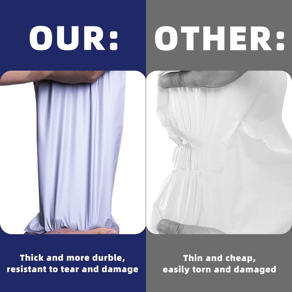 [500 pcs] Poly Mailers, Waterproof Shipping Envelopes with Strong Adhesive Sealing