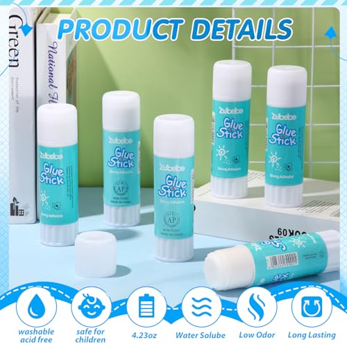 12 Pcs Large  Washable  Glue Stick (4.23 Oz)